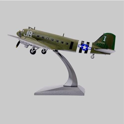 1/100 Scale WWII C47 C-47 Transport Aircraft Air Freighter Conveyor Plane Military Aircraft Airplane Model Toy F Collection Gift