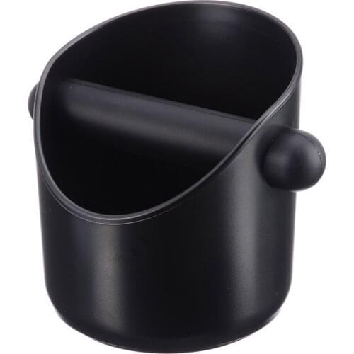 1pc Coffee Knock Box ABS Espresso Grounds Container Non-slip Coffee Grind Dump Bin with Handle