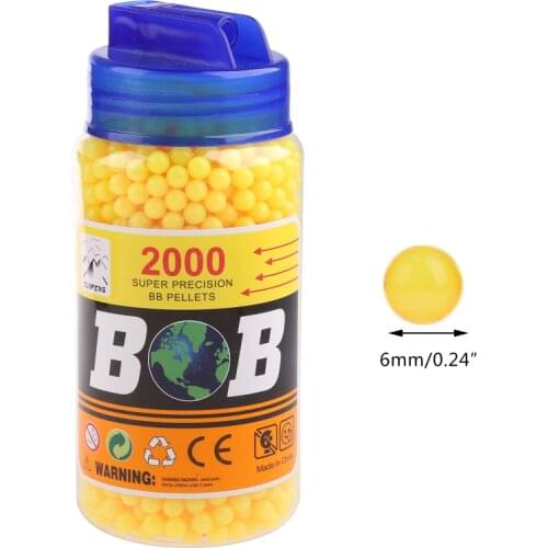 2000PCS 6mm Bb Paintball With Box Toy Gun Hard Plastic Figure Ball BB Gunner Shotgun Bullets Pistol Sniper Bullet