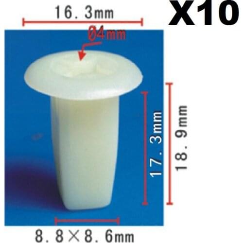 A2- DOOR MOULDING TRIM STRIP CLIPS RUBSTRIP X10 Plastic Clips