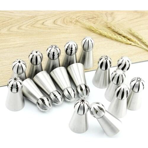 AIWILL Spherical torch decoration nozzle 304 stainless steel molding Ball Russia flame cream extrusion nozzle