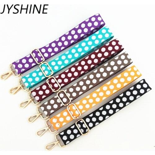 Wave Dots Pattern Female Bag Accessories Adjustable One-shoulder Diagonal Bag Straps Replacement Long Strap Decorative Bag Belts