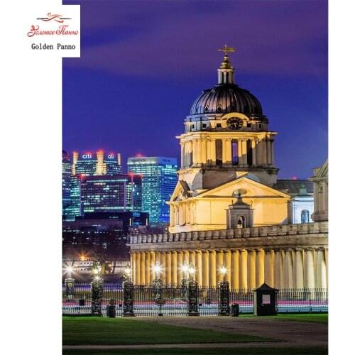 Diamond Painting Full Square Daimond Embroidery Diamant Mosaic Sale rhinestones pictures the view of the city golden building