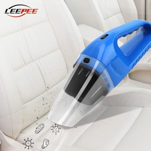 LEEPEE Car Vacuum Cleaner Kits For Wet And Dry Cleaning Aspirador Handheld Protable Clean Accessories With LED Light 12V 120W