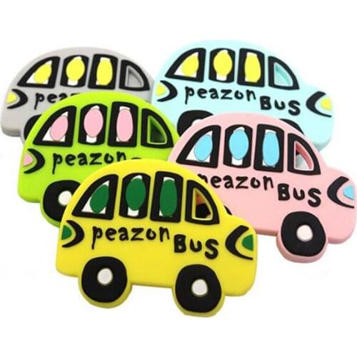 Car Silicone Teethers Teething Baby Shower Gift Pendant DIY Pacifier Chian Clips Toy Food Grade Silicone BPA Free