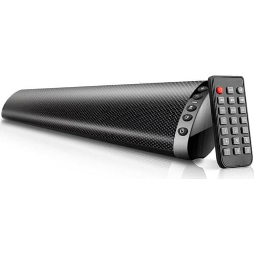 Bluetooth-5.0 FM Bar Sound Wireless Speaker 20W Home Theater Surround Stereo Sound Wall-Mounted TV Speaker