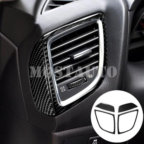 For Mazda 3 Carbon Fiber Dashboard Side Air Vent Outlet Cover Trim 2014-2018 4pcs Car Accessories Interior Car Decor Car Trim
