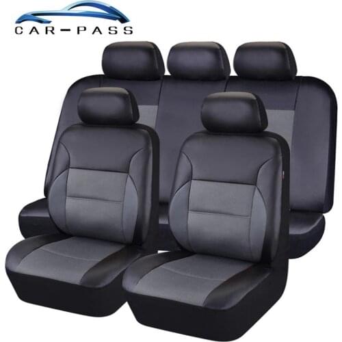Car-pass 2020 Pvc Leather Car Seat Cover Universal Seat Cover Interior Accessories Car-Styling Automobiles Seat Covers