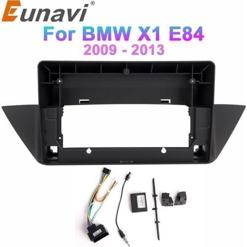 Eunavi 2DIN Fascia Frame Car Radio Dash Frame Installation Panel Trim Kit for BMW X1 2009-2012 E84
