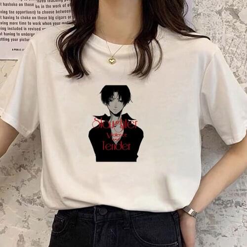 Attack on Titan Anime T Shirt Women Summer Tops Cartoon Shingeki No Kyojin Graphic Tees Levi Ackerman Print Tee Tops Dropship