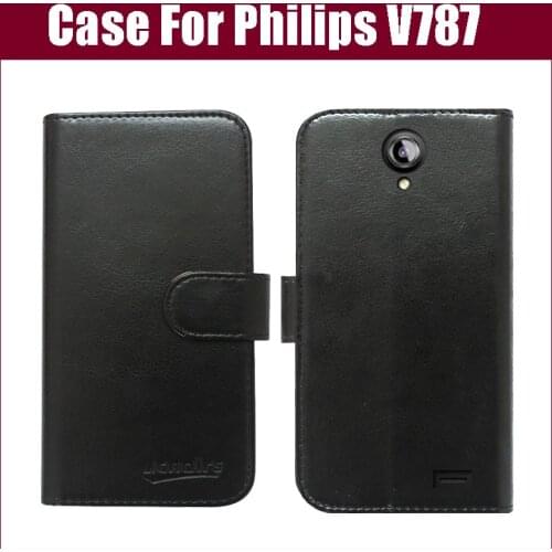 Hot Sale! High Quality Flip Leather Case for Philips Xenium V787 Cover mobile phone with card holder style Free Shipping