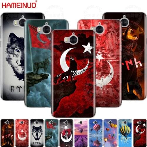 HAMEINUO Turkey Flag Wolf hot air balloon cell phone Cover Case for huawei honor 3C 4X 4C 5C 5X 6 7 Y3 Y6 Y5 2 II Y560 Y7 2017