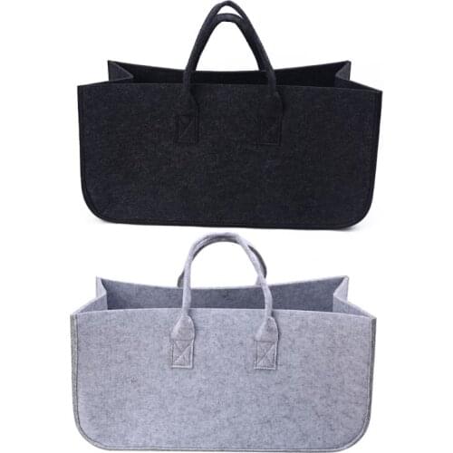 Felt Storage Baskets Foldable Rectangular Bag Portable Multipurpose Basket for Car Travel Shopping Clothing Organization