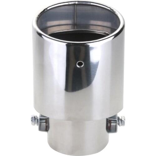 Stainless Steel Car Tail Rear Chrome Round Exhaust Pipe Tail Muffler Tip Universal Automobile Refitted Accessories