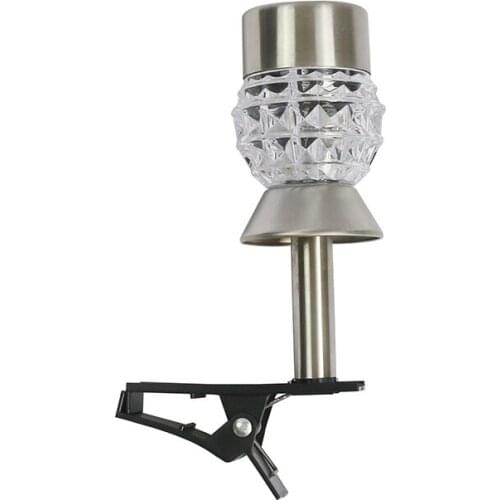 Outdoor stainless steel pumpkin shaped solar garden lights with clip