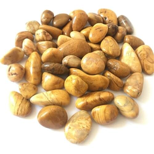 Natural yellow quartz jade topaz tumbled crystal healing crystals for Home Decoration