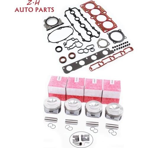 New Engine Piston& Cylinder Head Repair Kit 58 000 053 56 For Audi A3 A4 A6 TT Passat Golf Jetta Skoda Seat 2.0TFSI 06D107066AA