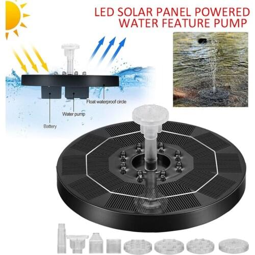 New LED Solar Panel Powered Water Pump Garden Pool Pond Aquarium Fountain Garden Patio Decor Lawn Decoration