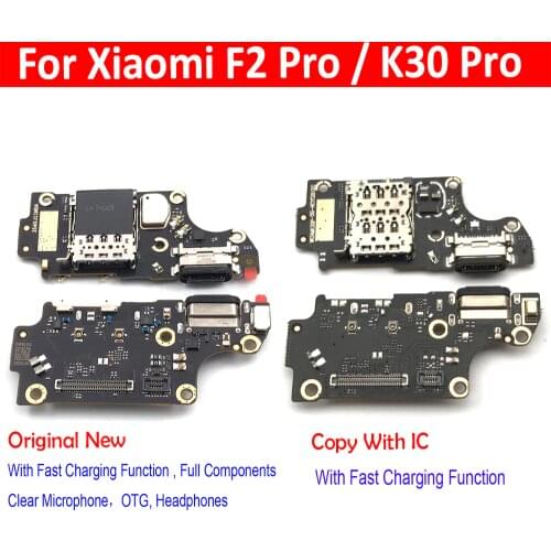 Original New For Xiaomi Mi Poco F2 Pro 6 8GB Ram USB Charging Port Mic Microphone Dock Connector Board Flex Cable Repair Parts