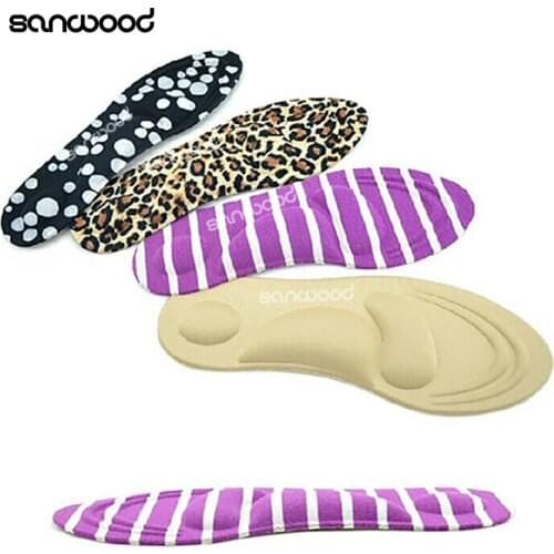 Arch Support Orthotic Massage High Heels Sponge Anti Pain Shoe Insoles Cushions for women memory foam palmilha de silicone hot