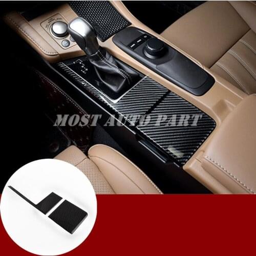 Carbon Fiber Console Gear Shift Box Trim Cover For Lexus ES 250 300h 2015-2017 Car accesories interior Car decoration