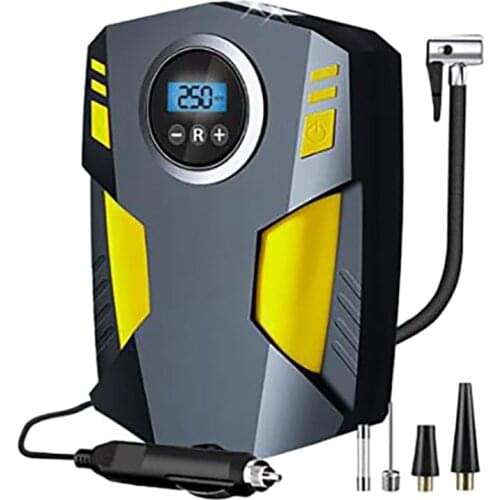 Digital Tyre Inflator Portable Air Compressor 12V Electric Car Tyre Inflator Digital LED Light for Car Tires, Bicycles