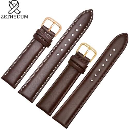 Plain calfskin strap handmade leather watchband 12 14 16 18 19 20 21 22 23 24mm stitched High Quality Universal leather bracelet