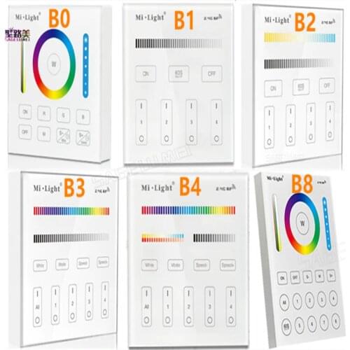 Milight B0 B1 B2 B3 B4 B8 4-Zone 8 Zone 2.4GHz Wireless WIFI Touch Panel Dimmer/RGBW/RGB + CCT LED Smart Remote Controller