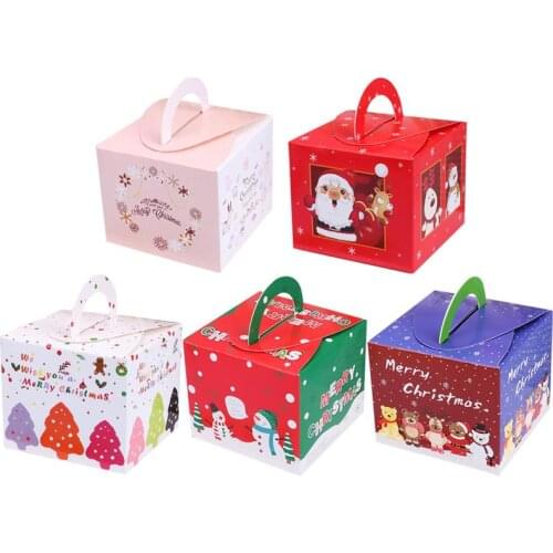 20Pcs Christmas Apple Holders Gift Boxes Dessert Wrapping Boxes (Mixed Style)