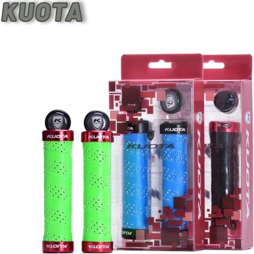 KUOTA MTB Handlebar with grip lockable grip anti slip for 22.2mm handlebar interchangeable with black green blue