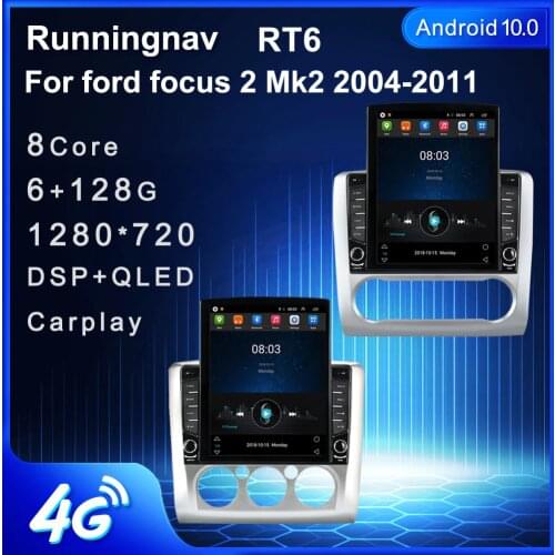 Runningnav For Ford focus 2 Mk2 2004 2005 2006 2007 - 2011 Tesla Type Android Car Radio Multimedia Video Player Navigation GPS