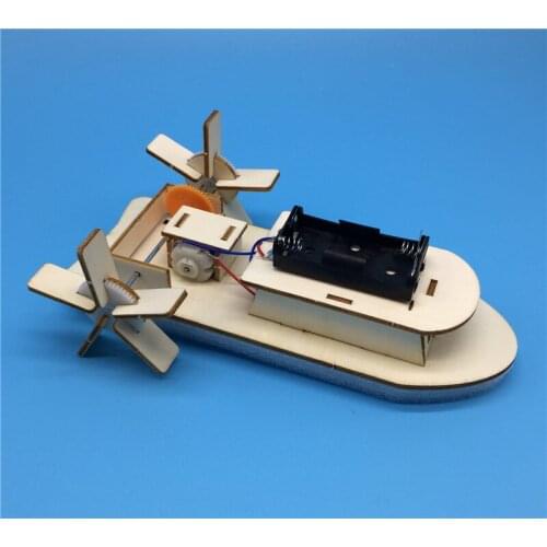 Self made electric ship scientific experiment for primary school students to make creative invention childrens puzzle puzzle