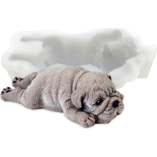Cute Dog Shape Silicone Mold Ice Cream/Mousse/Cake 3D Shar Pei Mould 1pc Fondant Tools Kitchen and Baking Accessories