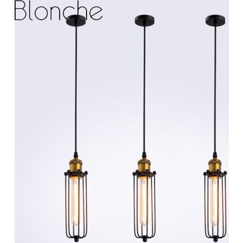 Nordic Vintage Led Pendant Lights Industrial Iron Hanging Lamp for Restaurant Bar Coffee Kitchen Loft Decor Luminaire Suspension