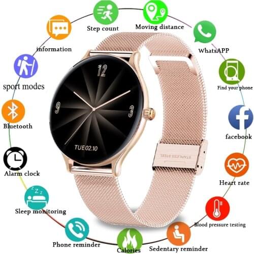 LIGE New Ladies color Screen Smart watch Ladies men multifunctional Sports heart rate Blood pressure IP67 waterproof smartwatch