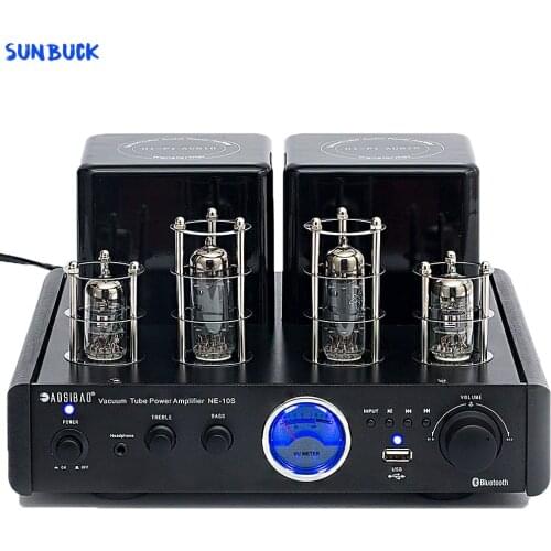 Sunbuck 2.0 channel bluetooth HIFI Tubes Amplifier vacuum tube 5200 1943 transistor combination Digital Power Amplifier