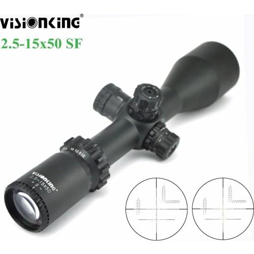 Visionking 2.5-15x50 DL 30 mm Tube Riflescope Super Shockproof Rifle Scope Tactical Long Range Riflescope