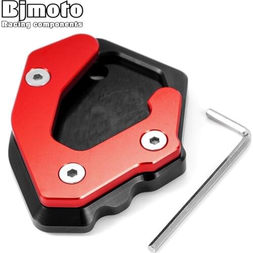 CNC Kickstand Foot Side Stand Extension Pad Support Plate Enlarge Stand For Benelli BJ500 BJ300GS Leoncino 500 Motor Accessories