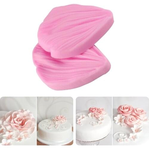 1Pc 3d Peony Flower Petals Embossed Silicone Mold Flower Making Fondant Cake Decorating Tools Chocolate Candy Polymer Clay Molds