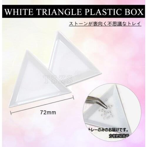 10pcs/lot TRIANGLE PLASTIC SORTING TRAYS RHINESTONES BEADS CRYSTAL NAIL ART TOOLS
