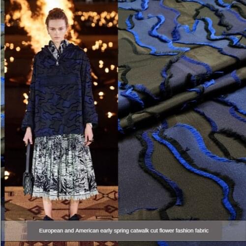 145 * 50cm 2020 Early Spring European and American Camouflage Cut Flower Fabric Dress Pants Windbreaker Custom Fabric