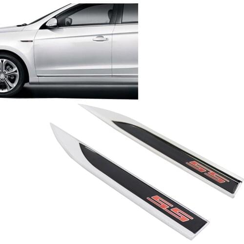 2pcs Chrome SS Blade for IMPALA COBALT Fender Side Emblem Badge Sticker