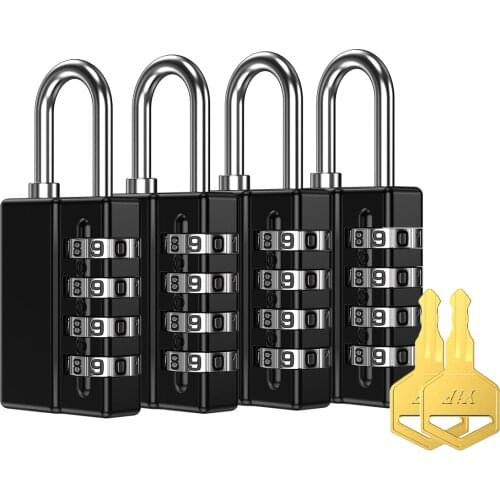 4pcs 4 Dial Digit Password Lock Combination Suitcase Luggage Code Password Locks Padlock Travel Safe Anti-Theft Cijfersloten