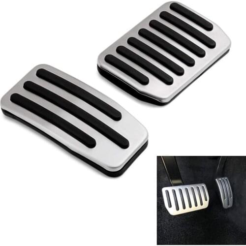 For Tesla Model 3 Foot Pedals Aluminum Non-Slip Accelerator Pedal Brake Pedals Cover Car Replacement No Drill Pad Gas Pedal