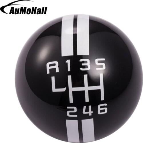 AuMoHall 6 Speed Manual Car Gear Shift Knob Resin Auto Shifter Lever Gearstick Ball