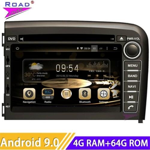 Roadlover Android 9.0 Car DVD Player Radio For Volvo S80 1998 1999 2000 2001 2002 2003 2004 2005 2006 New Stereo GPS Navigation
