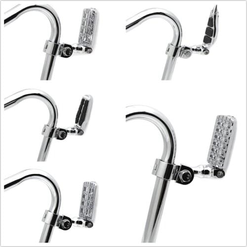 Free Shipping Racing Dominator CNC 1.25" Footpeg 3" Clamp For Harley Road King Honda Yamaha Aftermarket Motorcycle Parts Chrome