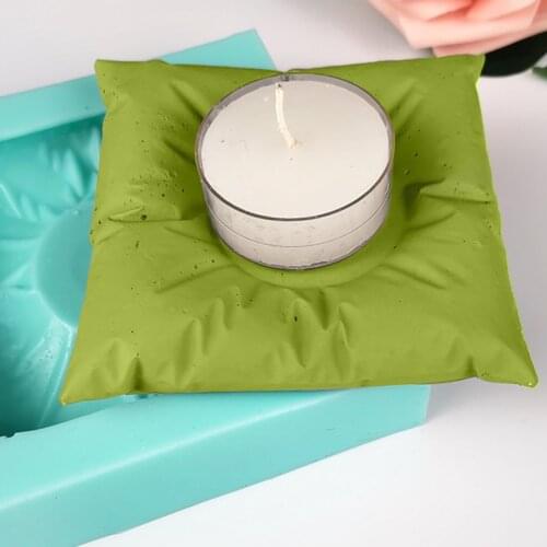 Diy Candle Holder Mold Non-stick Diy Pillow Liquid Silicone Mould Crafts Home Decoration Table Epoxy Mold Tool Accessories