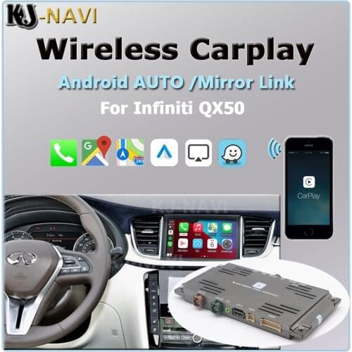 For Infiniti 2015 2016 2017 2018 2019 QX50 Android AUTO Mirror WIFI Car Play Airplay Video Decoder Box Wireless Apple Carplay