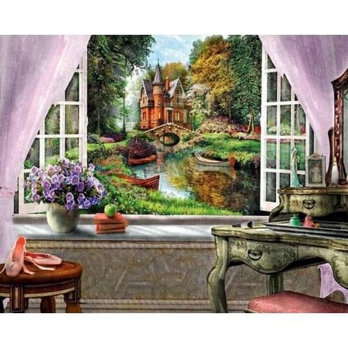 GATYZTORY 5D DIY Diamond Painting Windowsill Rhinestone Kit Embroidery Landscape Mosaic Cross Stitch Handmade Gift Home Decor